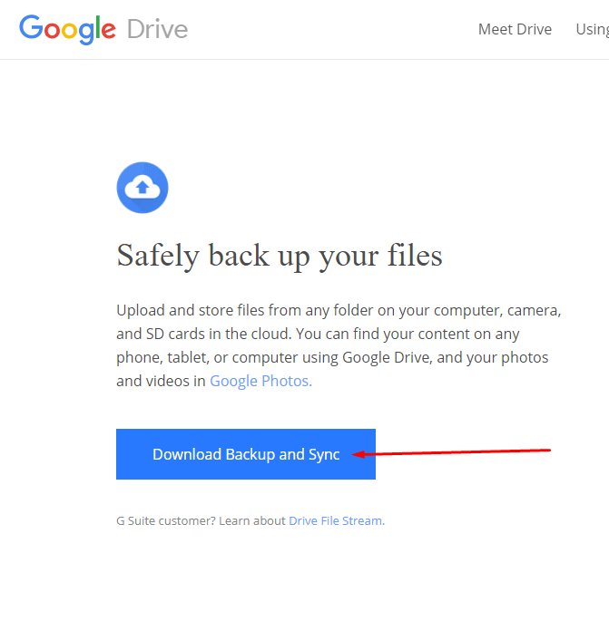 sync windows to google drive